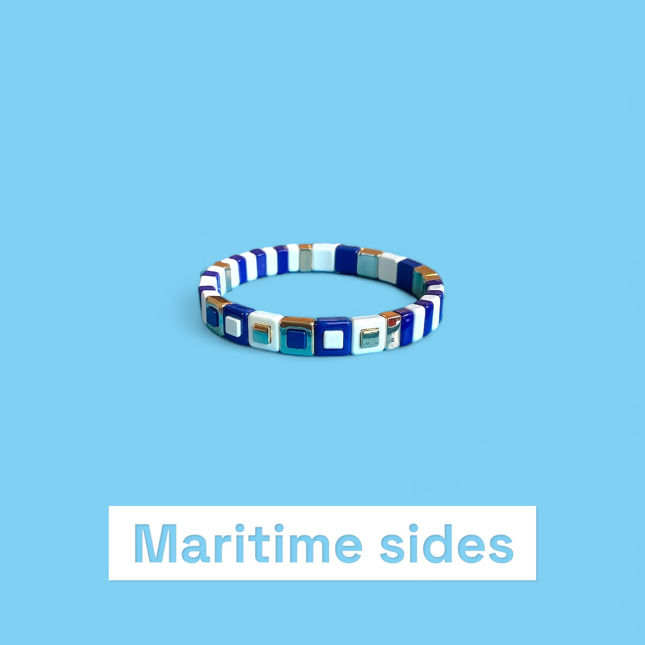 Sides of maritime tile bracelet