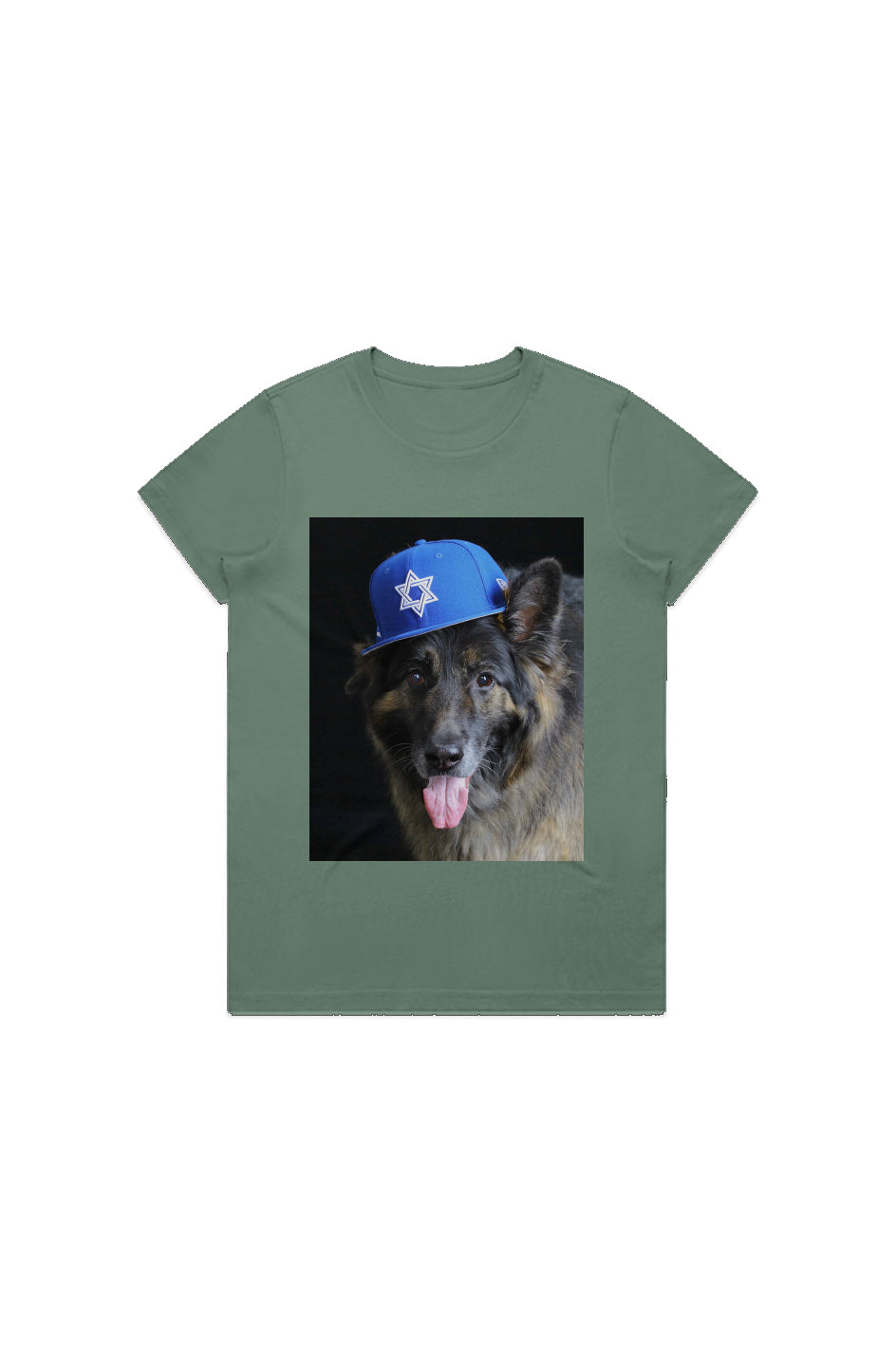 Dogs for Israel T-shirt sage color