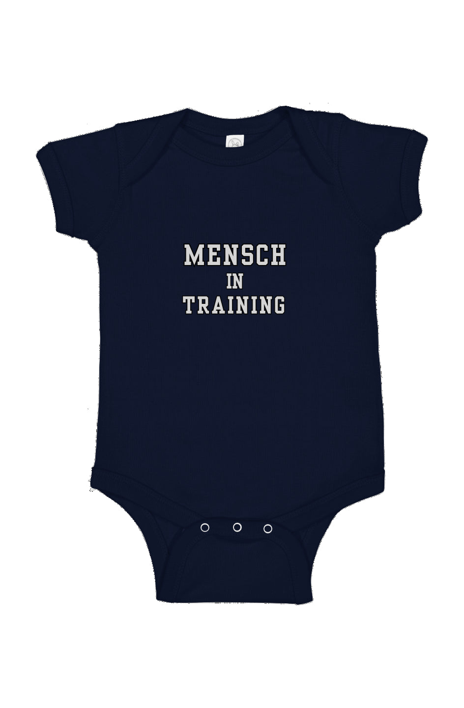 Mensch in Training Navy onesie