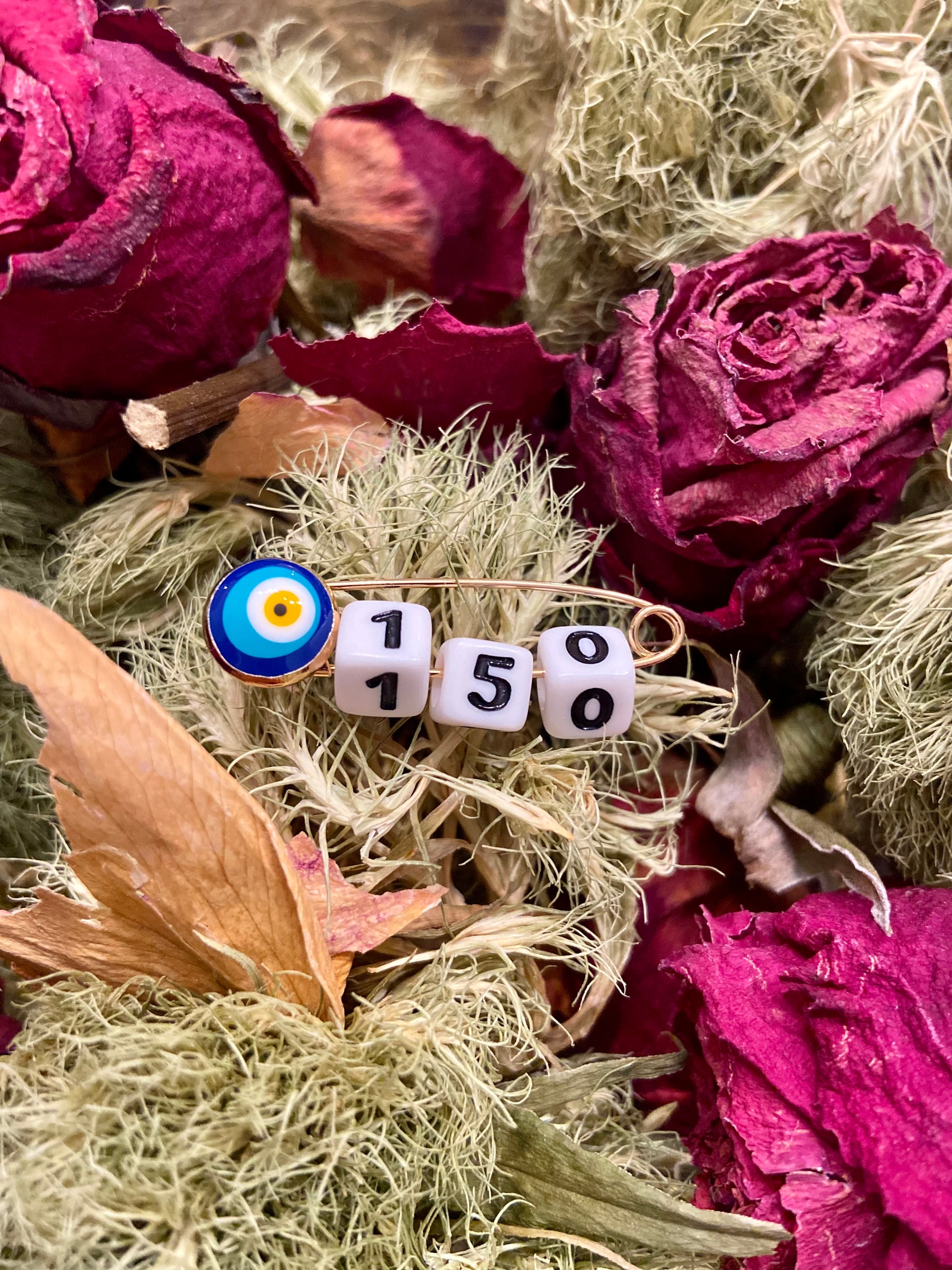 Blue ward off evil eye pin